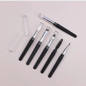 Makeupborstar Portabla tillbehör Spiral Tower Shape Eyeliner Brush Tool Eyebrow Eyelashes Lip