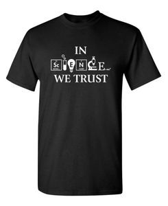 In Science We Trust, новинка, саркастическая забавная футболка, хлопковые винтажные футболки, мужские футболки039s2557456