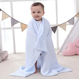 Blankets Cotton Class A Baby 6-layer Bath Towels Children's Gauze Born Supplies Plain Quilt Towel