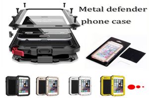 Metalowa obudowa na iPhone 12 11xs Max Huawei P30 Mate 30 Note 20 S10 S9 Plus z hartowaną okładką szklaną odporną na wodoodporną wodoodporną case3207345
