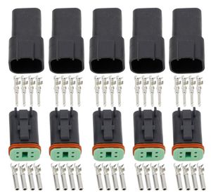 Black 5 Sets 4 Pin DT044PDT064S Automobile waterproof wire electrical Deutsch Connector plug6132465