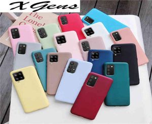 Cassa del telefono del silicone di colore della caramella per samsung galaxy A12 A42 A52 A72 A32 5G M02S A02S M31s Matte Soft Tpu Cover posteriore Fundas Coque1161609