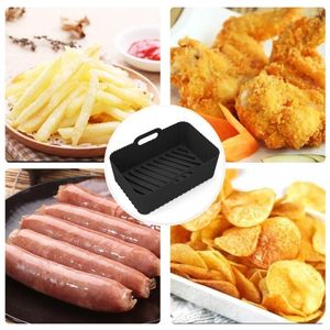 Tapetes de mesa KX4B Air Fryer Silicone Pot Fritadeiras Forno Assadeira para Pizza Frango Frito