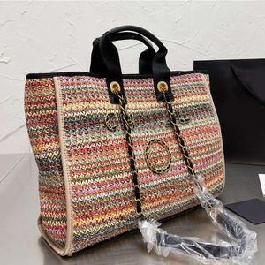 2024 torby wieczorowe torby na plażowe torby łańcuchowe płótno TOSES Crossbody Słomka luksusowa marka torebki modne