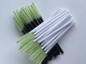 Makeup Brushes 1000pcs Make Up Brush Syntetic Fiber Disponible Eyelash Mascara Applicator Wand Cosmetic Tool Green