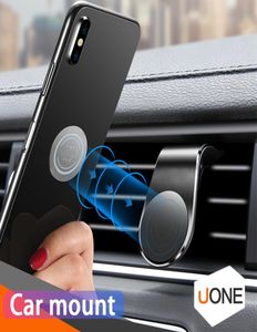 Suporte magnético de montagem de telefone para carro para iPhone Samsung Huawei LType Car Air Vent Mobile para telefone universal com pacote de varejo3852582