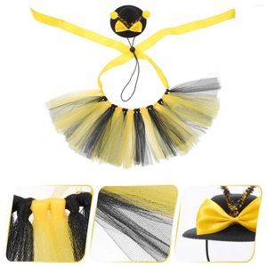 Hundkläder Bee Hat Halloween Costume For Dogs Small Dreses Clothes Cat Cosplay Clothing Outdoor