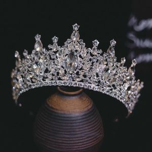 جديد Super Flash Rhinestone Bridal Crown مع فستان الزفاف فستان عيد ميلاد التاج الملحقات بالجملة