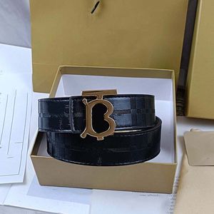 Black Designer Belt Mens Belts Smooth Läder Belt Top Quality Luxury Belt Designer för män Big Buckle Mane Top Fashion Brown Belt Man Bredd 3,8 cm Cinture Uomo Bra