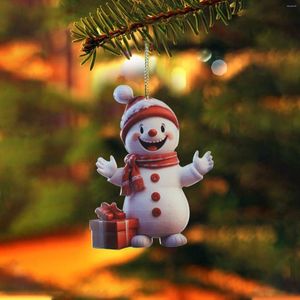 クリスマスの装飾漫画かわいい雪だるまペンダントクリスマスツリードロップ飾り飾り飾りキッズギフトウィンドウカーバックパックホームオフィスの装飾
