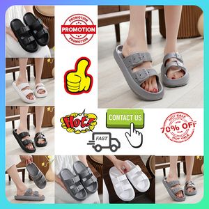 Free shipping Casual Platform Slides Slippers New Pillow Slippers Sandals for Women Men Double Buckle Adjustable EVA Thick-Soled Summer Sandals