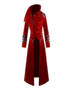 2019 New Men Cosplay Costume Party Vintage Royal Style Trench Coats Retro Gothic Steampunk Long Płaszcze Gentlemen Costume 7315696