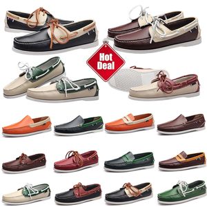 GAI GAI GAI Marca Modello stampato Scarpe eleganti da uomo Scarpe casual piatte Business Office Oxford Designer in vera pelle Mocassino in pelle scamosciata con fibbia in metallo Eur 38-45