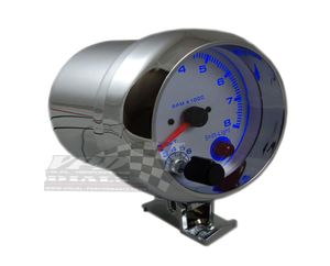 375039039 80mm 08000 TACHOMETER GAUGE BLÅ LED Light Tachometer RPM GAUGE RPM METER MED RPM SKIFT LJUS AUTO GAUGE5944239