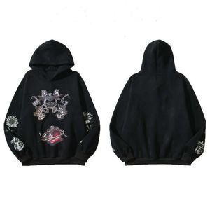 Tasarımcı Lüks Kanyes Klasik Moda Dövme Kalp Palto Sonbahar/Kış Gevşek Konfor Trend Marka Yüksek Sokak Hoodie Erkekler ve Kadınlar İçin