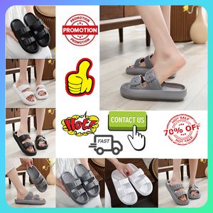 Free shipping Casual Platform Slides Slippers New Pillow Slippers Sandals for Men Double Buckle Adjustable EVA Thick-Soled Summer Beach Sandals
