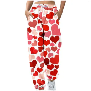 Pantaloni da donna Pantaloni da donna Amore Leggings stampati Pantaloni sportivi sportivi Baggy Hip Hop Pantaloni larghi Streetwear Harajuku 2024