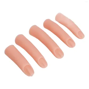 Nail Gel Silicone Training Finger Skin Friendly Art Practice Fingers High Simulation 10mm Embedding Depth For Salon