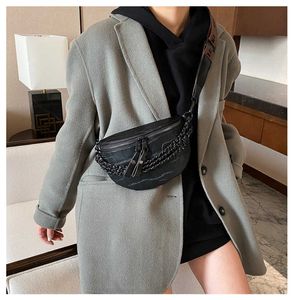 Lazer sacos de cintura ombro largo cinto saco moda corrente nova moda crossbody peito feminino versão coreana de
