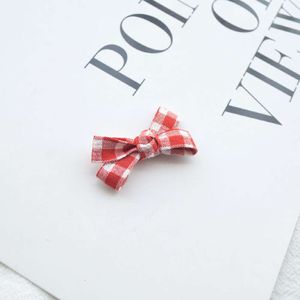 Korean Version Small Size X-shaped Fabric Plaid Bow Handmade Flower Children's Hair Head wear Material Accessories