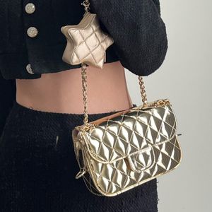 سلاسل النجوم حقائب مصممة العلامة التجارية Twin Bag Crossbody الأزياء الفاخرة الكتف حقائب يد عالية الجودة محفظة الهاتف محفظة Piglet Metallic Piglet 24c