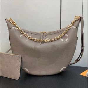 Hobo Loop Bag Women Designer Crossbody Handbag Purse Croissant Chain Bags Halfmon underarm Purses stora kapacitet Totes axelväskor M46739