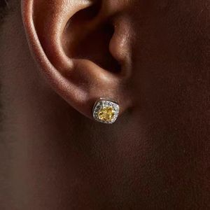 Designer örhänge Ice Out Hip Hop Diamond Earring Desinger Jewelry for Men S925 Silver Six Claw Inlaid med Moissanite Stone Earrings Studs Rock Rapper Gift