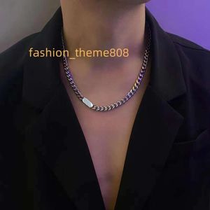 2023 Hip Hop Titanium Staal Liefhebbers Mode-sieraden Kettingen Eenvoudige Cubaanse Ketting Rvs Ketting Man