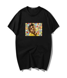 Sokak Giyim Juice Wrld T Shirt Erkekler Hip Hop Rip Şarkıcı Karakter Baskı Komik Üstler UNISEX HARAJUKU Rapçi Destek Men039s Tshi6377636