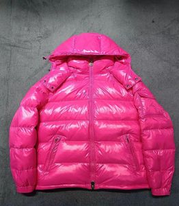 Elaborately crafted Maya lotus root pink mens down jacket classic pure color matching 80s iconic sand style4729044