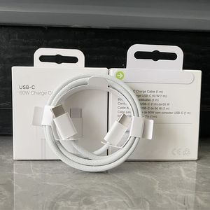 Cavo di ricarica USB C originale da 60 W PD Caricatore di tipo C Cavo di ricarica rapida per Apple iPhone 15 Pro max plus MacBook Per Samsung Xiaomi Huawei Con confezione