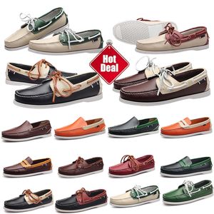 GAI GAI GAI Brand Printed Pattern Men Shoes Flat Casual Shoe Business Office Oxfords Genuine Leather Designers Metal Buckle Suede Loafer Sneakers Eur 38-45