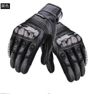 Aagv Gloves Carbon Fiber Riding Gloves Heavy-duty Motorcycle Racing Leather Anti Drop Waterproof Comfortable for Men and Women All Summer Seasons Agv Black Motb