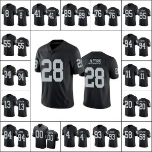 27D Las Vegas''raiders''Herren #4 Derek Carr 11 Henry Rs 28 Josh''Damen Jugend Custom Black Draft Vapor Limited Trikot