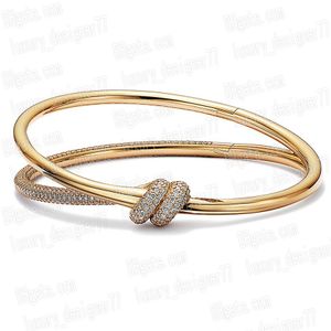 Lüks Takı Tasarımcı Kadınlar İçin Bangles Gold Bangle Bileklik Gül Altın Elmas Bilezik Tasarımcı T1FFANY VE C0 Bilezik Altın Bilezik Kadın Hediyeler