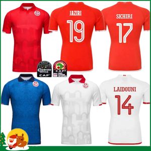 2024 Tunisia National Team Mens Soccer Jerseys 24 25 STUNISIE LIMANE MSAKNI HANNIBAL MAALOUL SLITI KHENISSI Casa Lontano 3rd Maglie da calcio TERZO BLU Aldult Uniformi