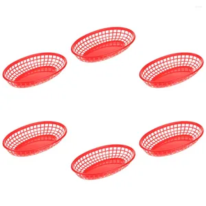 Set di stoviglie 6 pezzi Cestino per snack Piatto da portata Cestini di frutta e verdura Forniture da cucina Cestino in plastica Contenitore in ABS