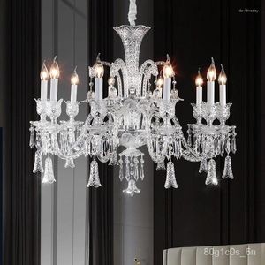 Chandeliers European Crystal Chandelier French Restaurant Light High-end And Atmospheric Villa Living Room Main Dining