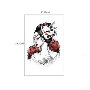 Makeup ukiyoe geisha half arm TBS simulation tattoo water transfer sticker