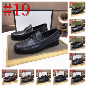 2024 Luxury Designer Black Brown Men's Real Calf Leather Oxfords Classic Designer Dress Shoes Brand Soft Handmade Office Business Formal Shoe for Men Storlek 6.5-12