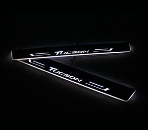 For Hyundai Tucson 2015 2016 2017 2018 2019 2020 Moving LED Welcome Pedal Car Scuff Plate Pedal Door Sill Pathway Light2925463