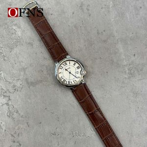 Scale Ofns Nytt romerska par kvarts Watch Belt Versatile Trendy Waterproof Simple Calendar Men S and Women