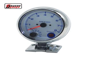 Dragon gauge 375quot95mm Chrome shell White BacklightBlue digital Auto Tachometer gauge RPM Mete Racing Refit8758338