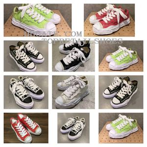 2023 Maison Mihara Yasuhiro Çözünmüş Ayakkabılar Kalın Çam Yolu Çiğ Selvedge Tuval Ayakkabıları Orijinal Mmy Run Trainer Scorpion Spor Sneaker Trail Run Shoe