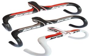 Ness Full Carbon Fiber Road Cykelstyrning Integrerade racingcykeldelar Drop Bars och STEM Integrative 400420440mm Cycling PA3928368