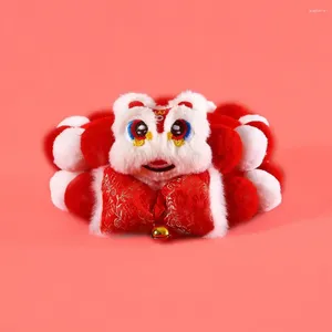 Dog Collars Pet Fashion Collar Charming Dragon Year Theme med Plush Ball Decor Soft Necklace Bekväm katthals för POS