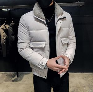 Hair lapel cotton men039s Korean version of the trend handsome cotton jacket 2019 new winter warm jacket thick clothing5282555