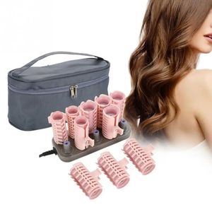 10 Pcs/Set Hair Heat Rollers Electric Hair Curly Styling Sticks Tools Women Hairdressing Curlers Accessories Massage Heat Roller 240119