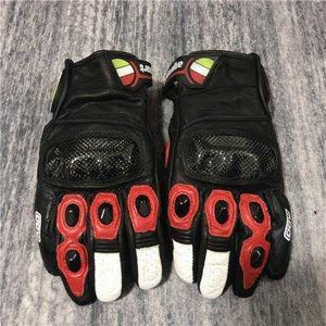 AAGV-handskar avancerad sommarsäsong AGV Carbon Fiber Riding Gloves Heavy-Duty Motorcykel racing läder anti droppvattentät och bekväm vov7