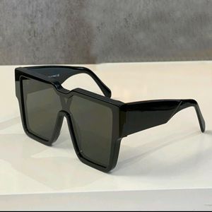 Rechteckige Clash-Sonnenbrille für Herren, schwarze dunkelgraue Linse z1593, coole Masken-Sonnenbrille, UV-Brille mit Box258a